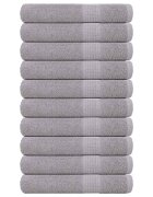 vidaXL Ručníky FROGN 10 ks šedé 100x200 cm 360 g/m²