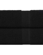 vidaXL Ručníky FROGN 2 ks černé 30x30 cm 360 g/m²