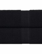 vidaXL Ručníky pro hosty FROGN 2 ks černé 30x50 cm 360 g/m²