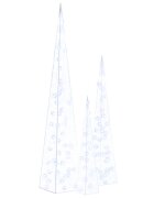 vidaXL Sada akrylových světelných LED kuželů modrá 60/90/120 cm