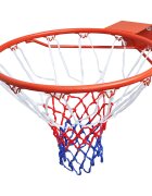 vidaXL Sada basketbalové obroučky se síťkou oranžová 45 cm