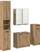 vidaXL Sada koupelnového nábytku 4 ks Artisanový dub