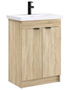 vidaXL Sada koupelnového nábytku Dub sonoma 56 x 375 x 81 cm