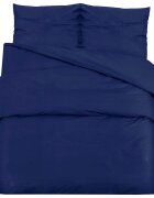 vidaXL Sada ložního prádla námořnická modř 260x220cm lehké mikrovlákno