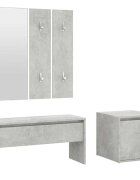 vidaXL Sada nábytku do předsíně betonově šedá kompozitní dřevo