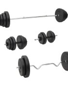 vidaXL Sada obouruční a jednoručních činek se závažím 120 kg