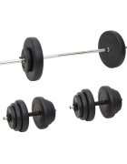 vidaXL Sada obouruční a jednoručních činek se závažím 60 kg