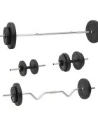 vidaXL Sada obouruční a jednoručních činek se závažím 60 kg