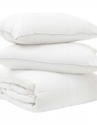 vidaXL Sada přikrývek s polštářem Bílá 200 x 240 cm Polyester Bambus