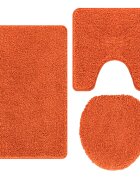 vidaXL Sada protiskluzových koupelnových rohoží 3 ks Oranžová PP