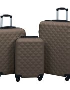vidaXL Sada skořepinových kufrů na kolečkách 3 ks hnědá ABS