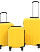 vidaXL Sada skořepinových kufrů na kolečkách 3 ks žlutá ABS