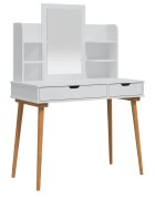 vidaXL Sada toaletního stolu FAUSKE 4 ks Bílá 100 x 50 x 143 cm