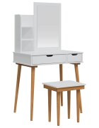 vidaXL Sada toaletního stolu FAUSKE 4 ks Bílá 76 x 50 x 143 cm