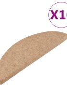 vidaXL Samolepicí nášlapy na schody 10 ks béžové 56x17x3 cm