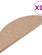 vidaXL Samolepicí nášlapy na schody 15 ks 65x225x35 cm béžové