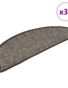 vidaXL Samolepicí rohože na schody Sisal-Look 30 ks šedo-béžové
