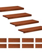 vidaXL Schodišťové nášlapy 12 ks 80 x 25 x 2 cm Hnědá