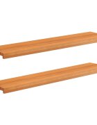 vidaXL Schodišťové nášlapy 2 ks 120 x 30 x 2 cm Světle hnědá