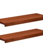 vidaXL Schodišťové nášlapy 2 ks 80 x 30 x 2 cm Hnědá
