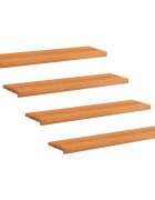 vidaXL Schodišťové nášlapy 4 ks 110 x 25 x 2 cm Světle hnědá