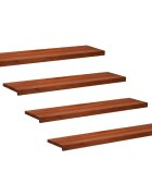 vidaXL Schodišťové nášlapy 4 ks 120 x 30 x 2 cm Hnědá