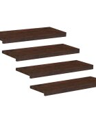 vidaXL Schodišťové nášlapy 4 ks 80 x 30 x 2 cm Tmavě hnědá