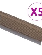vidaXL Schodové hrany ve tvaru L 5 ks hliník 100 cm hnědé