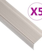 vidaXL Schodové hrany ve tvaru L 5 ks hliník 100 cm šampaňské