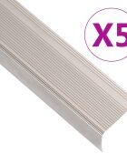 vidaXL Schodové hrany ve tvaru L 5 ks hliník 90 cm šampaňské