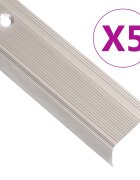 vidaXL Schodové hrany ve tvaru L 5 ks hliník 90 cm šampaňské