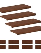 vidaXL Schodové nášlapy 12 ks 70 x 25 x 2 cm Tmavě hnědá