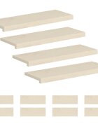vidaXL Schodové nášlapy 12 ks 70 x 30 x 2 cm Bílá Masivní dubové dřevo