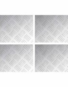 vidaXL Schodové nášlapy 4 ks 30 x 20 cm Stříbrná Hliník Obdélníkový