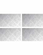 vidaXL Schodové nášlapy 4 ks 40 x 20 cm Stříbrná Hliník Obdélníkový