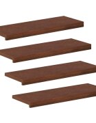 vidaXL Schodové nášlapy 4 ks 70 x 30 x 2 cm Tmavě hnědá