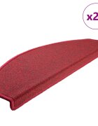 vidaXL Schodové rohože 20 ks 65 x 24 x 4 cm červené půlkulaté velké