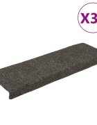 vidaXL Schodové rohože samolepicí 30 ks 65 x 21 x 4 cm antracitové s obdélníkovým okrajem