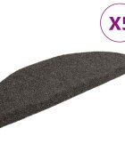 vidaXL Schodové rohože samolepicí 5 ks 65 x 21 x 4 cm antracitové půlkulaté velké