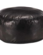 vidaXL Sedací puf černý 60 x 30 cm pravá kozí kůže