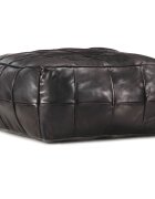 vidaXL Sedací puf černý 60 x 60 x 30 cm pravá kozí kůže