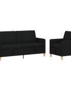 vidaXL Sedačka se storage 2 ks Pro 4 osobu Černá 172 x 78 x 87 cm