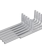 vidaXL Šestihranný klíč 12 ks Stříbrná 20 x 52 mm Ocel