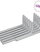 vidaXL Šestihranný klíč 12 ks Stříbrná 22 x 66 mm Ocel