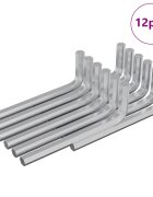 vidaXL Šestihranný klíč 12 ks Stříbrná 32 x 86 mm Ocel
