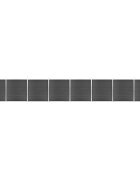 vidaXL Set plotového dílce WPC 1391 x 186 cm černý