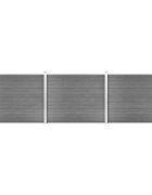 vidaXL Set plotového dílce WPC 526 x 146 cm šedý