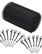 vidaXL Síť do okapu s úchytkami 4 ks HDPE 108 m²
