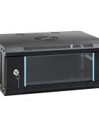 vidaXL Síťový kabinet s úložištěm Black 530 x 400 x 210 mm Ocel