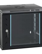 vidaXL Síťový kabinet s úložištěm Black 530 x 400 x 450 mm Ocel